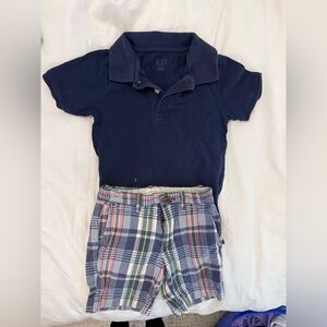 CrewCuts Madras Plaid Shorts Outfit - Size 4T